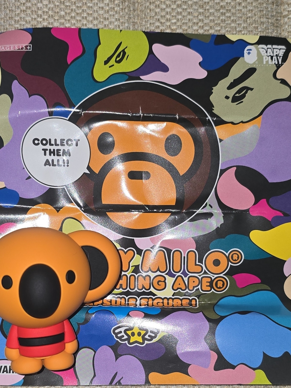 New and Confirmed-A Bathing Ape Baby Milo Capsule Koala Figure AUTHENTIC
